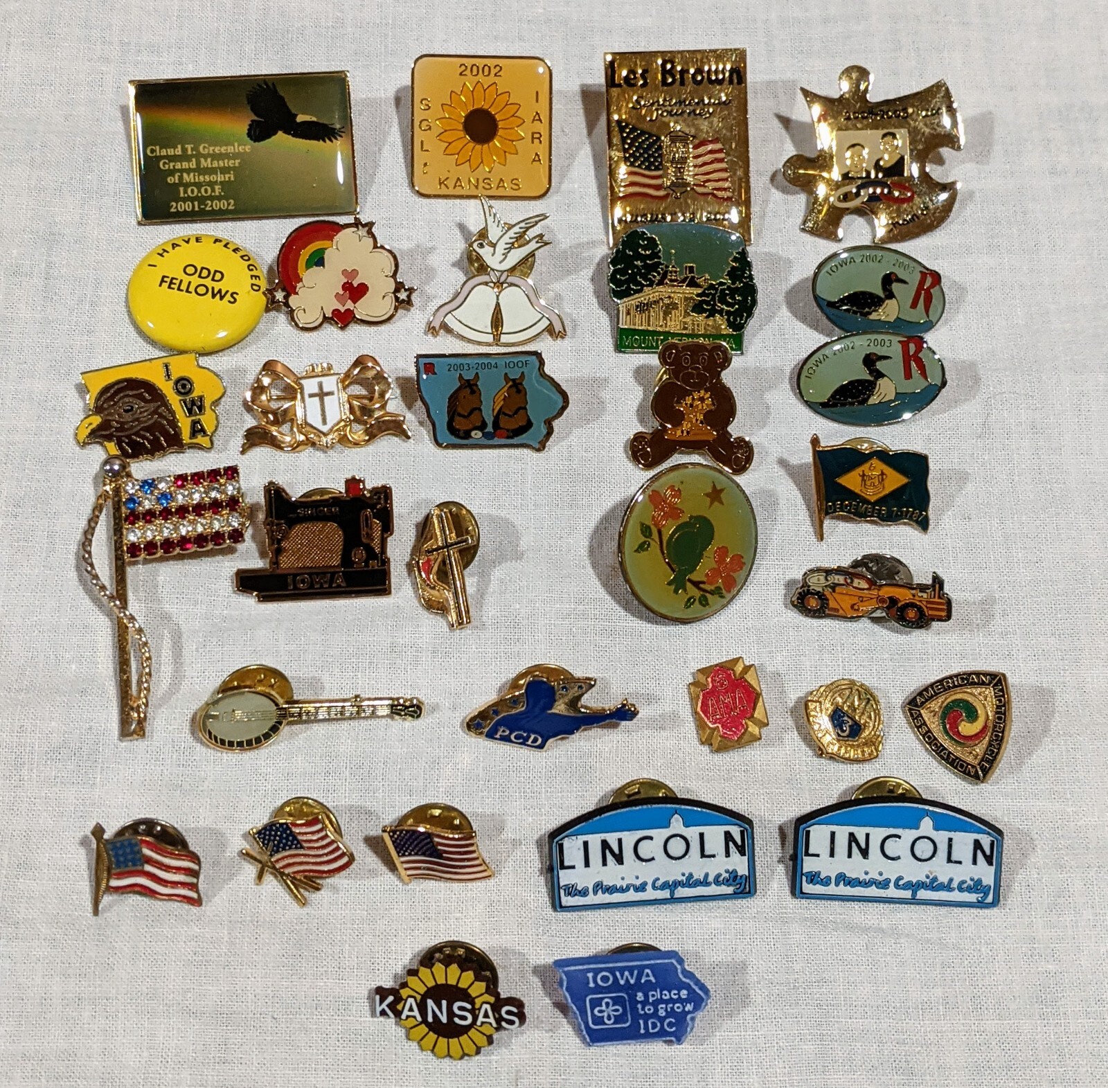 Lot 20+ Vintage to Now Hat/Jacket/Lapel Pins Odd Fel… Gem