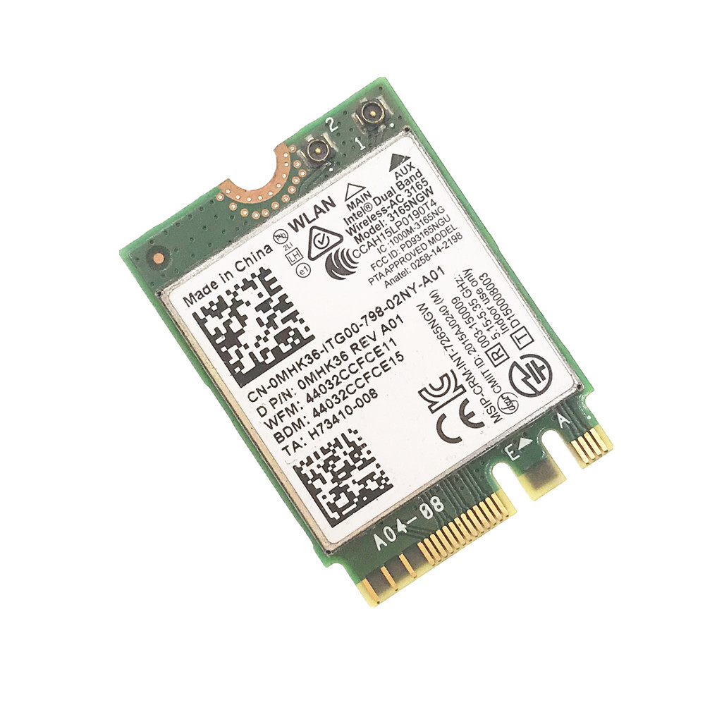 Carte WiFi Dual Band AC 3165 NGFF/M2 + Bluetooth 4.2 - Pour Ordinateur Portable, Remplacement - 3