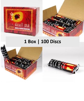 1 Box | 100x anthrazit Scheibe Tablette Kohle Instant Light Bakhoor Shisha Haken