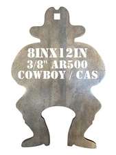 8" x 12" x 3/8" AR500 Cowboy Action Silhouette CAS Steel Shooting Metal Target