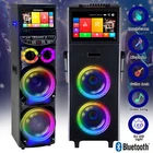 Professional Karaoke Machine Bluetooth Speaker Lyrics Display Screen w/ Mic DJ