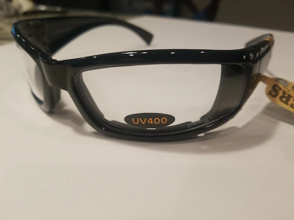 Pugs Motorcycle Sunglass Womans Ripper RP-5 Clear lens w/ Black frame - Image 2 of 4