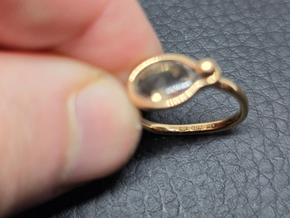 Anillo de citrino de oro amarillo de 18 quilates Dinamarca Georg Jensen "Savannah" Foto 4 de 4