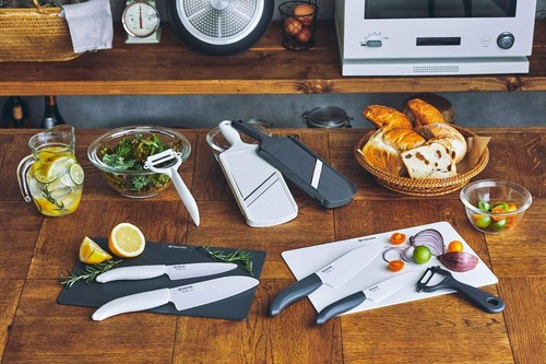 Kyocera Kitchen Knife Peeler Cutting Board Fine Ceramic Gift 4-piece Set White - Picture 9 of 9