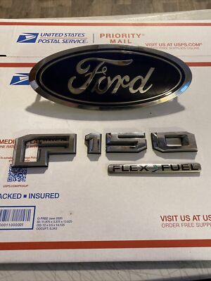 Ford FLEX FUEL Emblem Nameplate - OEM Chrome & Green Badge For Expedition, Escape, F-150, Super Duty 7 thumbnail image