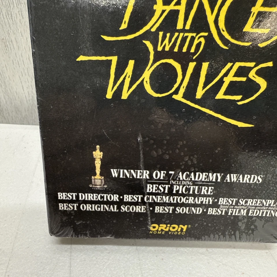 Dances With Wolves VHS RARE FACTORY SEALED STUDIO WATERMARK 1990 1st print Orion - Image 2 of 4