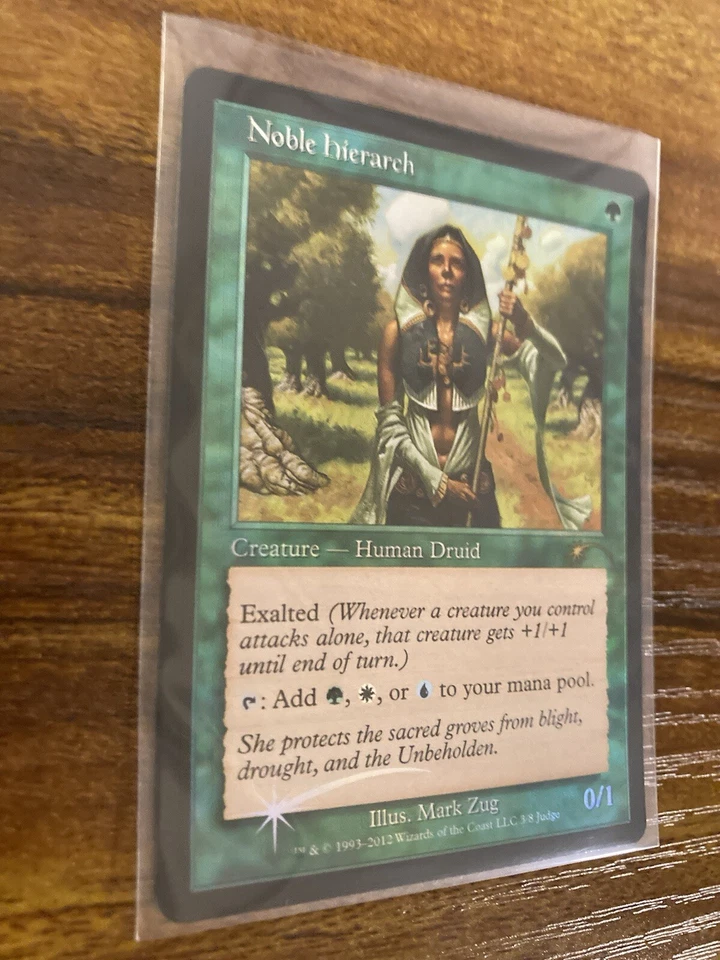 MTG✨NOBLE HIERACH Judges Reward FOIL✨MINT RARE Creature 2012 M. Zug Art UNPLAYED - Image 3 of 4