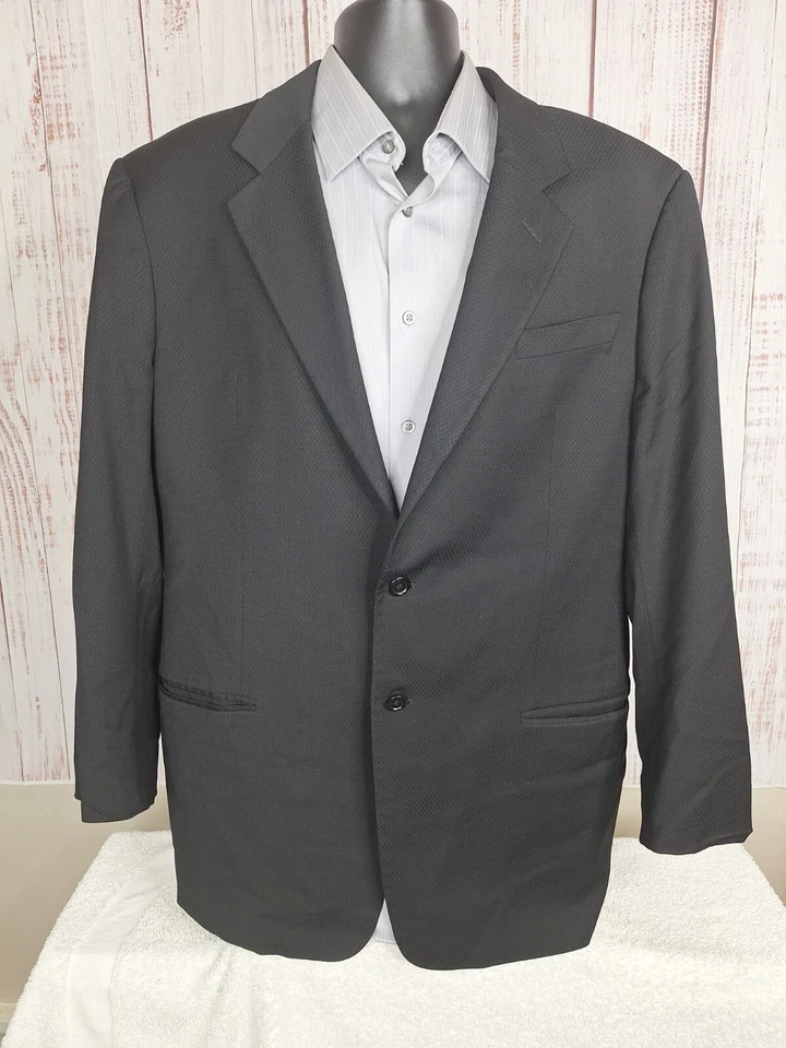Chaqueta Blazer Armani Para Hombre 42R Negra Ventilación Única Ligera Foto 2 de 4