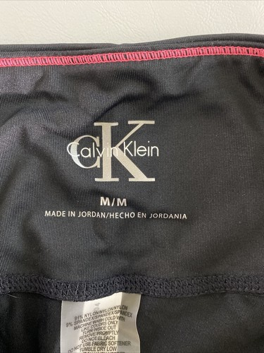 Womens Calvin Klein Bike Shorts Cycle Medium Black 9" Inseam Pull On - Picture 3 of 21