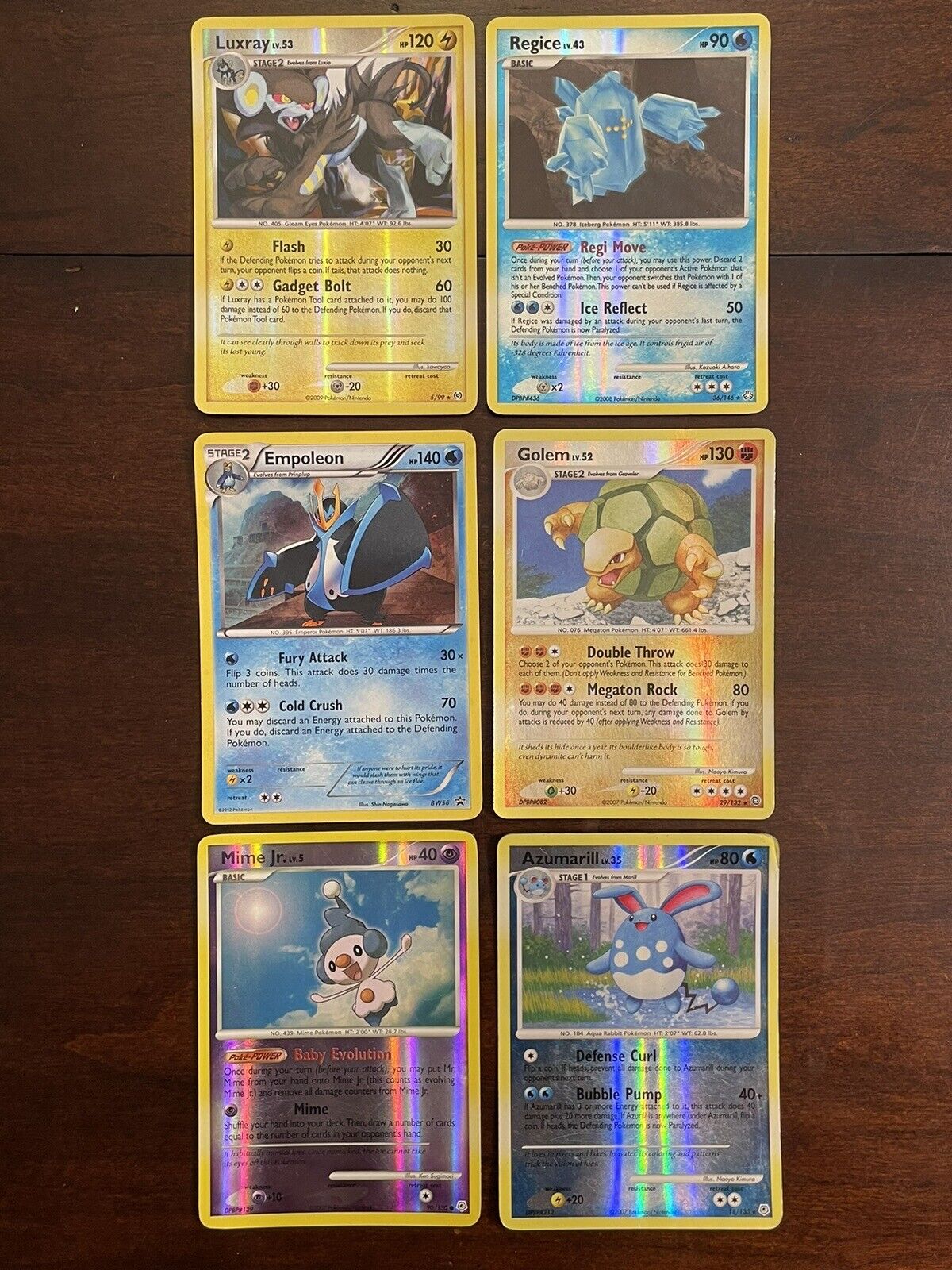 Lote de 9 Cartas de Pokémon Reverse Foil - Slightly Played em inglês