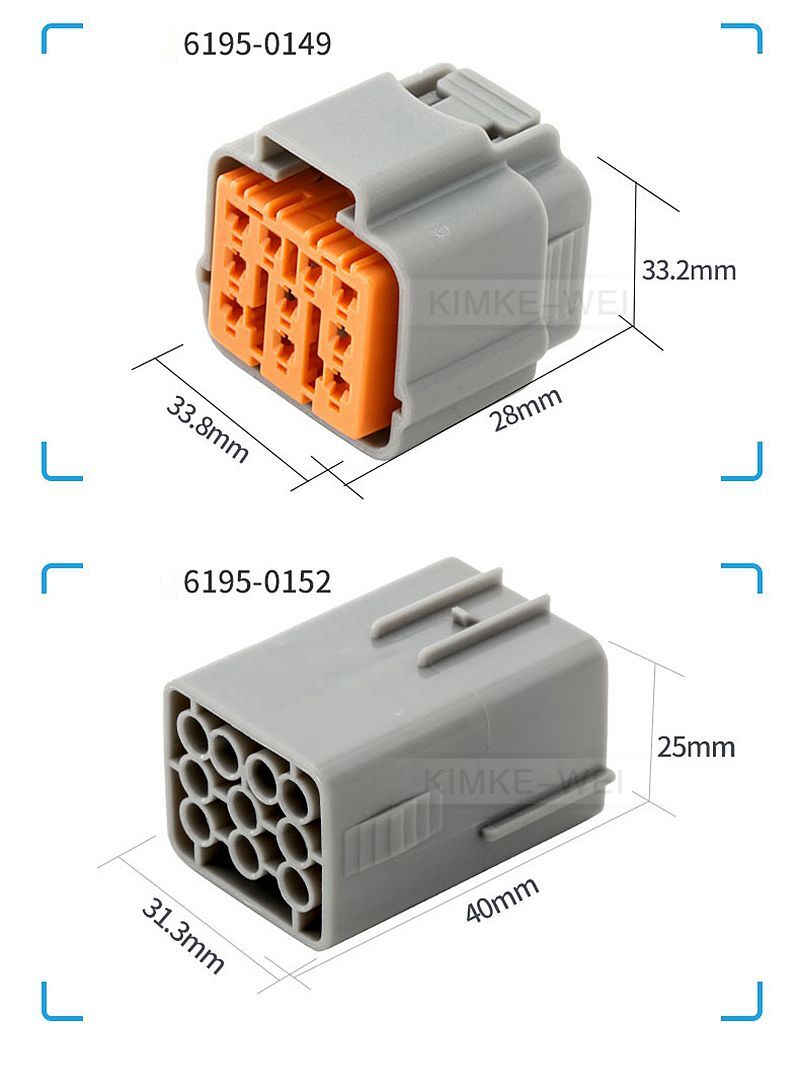 3vvvvvvvv125ページ 12 Pin/Way Sumitomo DL Sealed Series Automotive Male Female