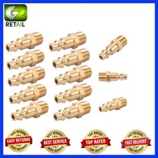 10-Piece Brass Air Compressor Fittings - 1/4-Inch NPT Quick Connect Adapter