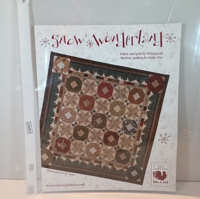 Snow Wonderland Quilt Pattern Red Rooster Fabrics 60'' Square