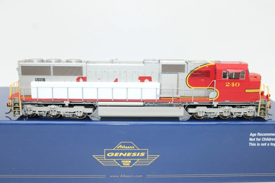 Athearn Genesis HO Scale Santa Fe EMD SD75M Diesel Locomotive #240 NOS DCC Ready - Image 2 of 4