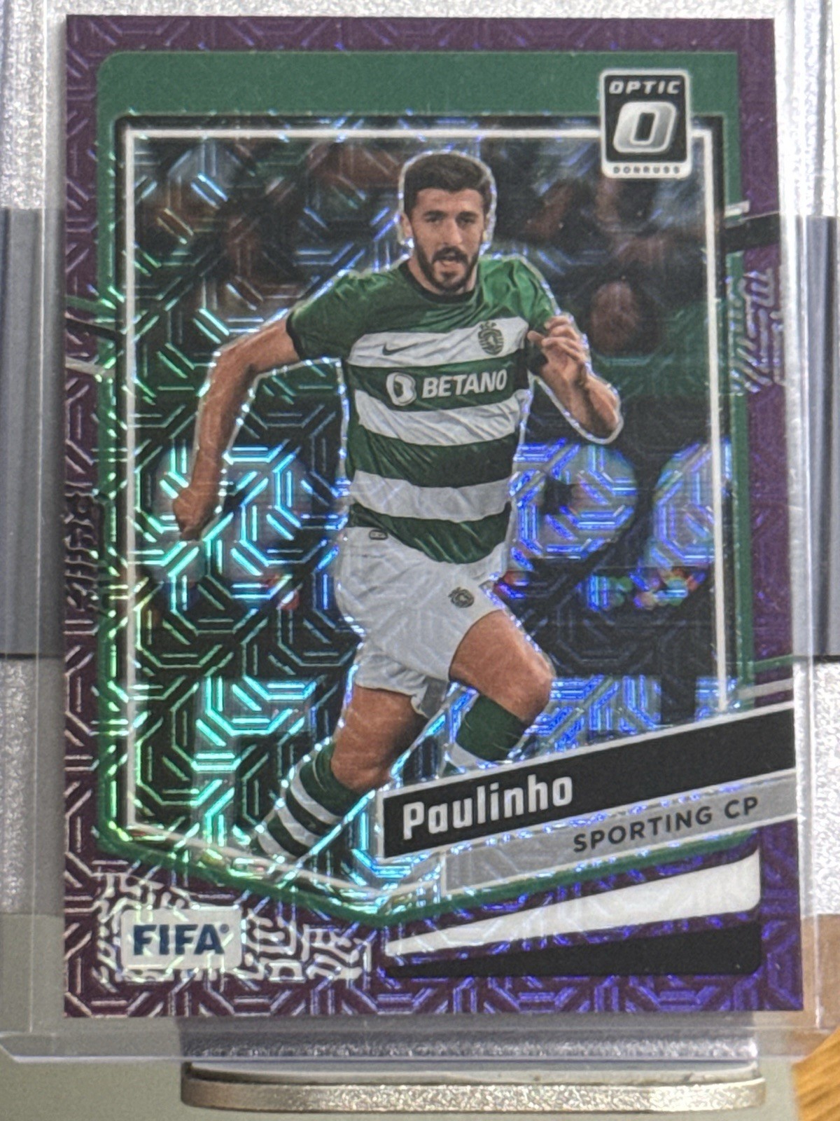2023-24 Donruss Soccer Paulinho Optic Purple Mojo 01/25 #162 Sporting CP (AAC)