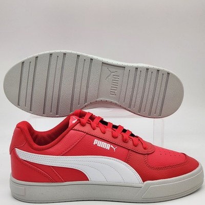 Mens Size 10 Puma Caven Red White Shoe Sneaker 380810 19 NEW