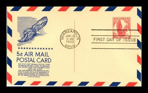 DR JIM STAMPS US FIRST DAY CARD AIR MAIL 5C EAGLE ANDERSON CACHET