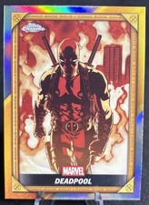 2025 Topps Chrome Deadpool #CB-2 Deadpool Comic Book Gold Refractor Insert