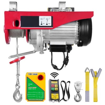 Uimoso Electric Hoist 1320lb Crane Winch with Wireless Remote Control 1150W 110V