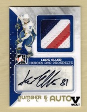 2011-12 ITG Heroes & Prospects Number & Auto Gold Lars Eller Patch Autograph