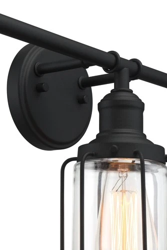 Quoizel LUD8634 4 Light 34"W Vanity Light - Black - Picture 6 of 9