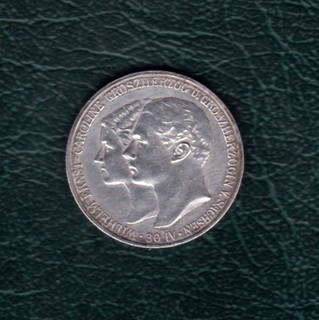 SASSONIA WEIMAR EISENACH. 2 MARCHI "MATRIMONIO" 1903 ARGENTO Vz