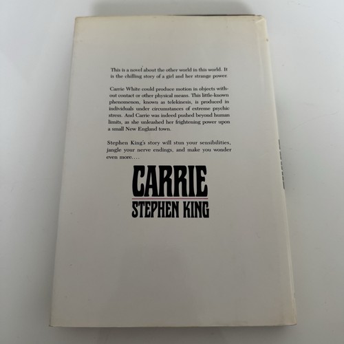 CARRIE by Stephen King 1974 Doubleday Hardcover Horror Novel Book - Imagen 5 de 18