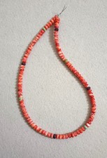 TURQUOISE-ORANGE-PURPLE SPINY OYSTER 6MM RONDELLE BEADS - 15.75" - 5101E