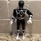 Vintage 1993 Bandai Mighty Morphin Power Rangers Black Ranger Action Figure