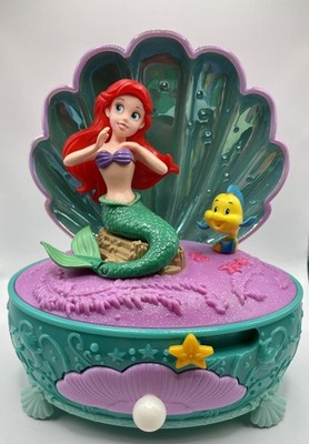 Disney Princess Ariel Pearl Jewelry Light Up Music Box Little Mermaid 30th Year