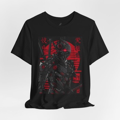 Cyber Samurai T-Shirt: Japanese Cyberpunk Anime Graphic Tee