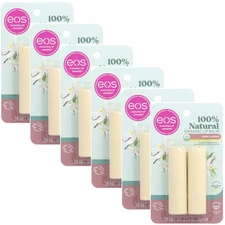 EOS 100% Natural Shea Lip Balm Vanilla Bean 2 pack Each (Pack of 6)