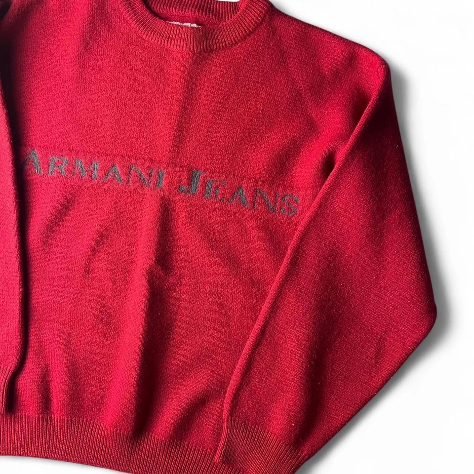 Suéter de lana Armani Jeans raro años 90 vintage hecho en Italia XS Foto 2 de 4