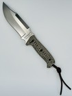 Croco Knives The Ravager Fixed Blade D2 Steel Micarta Handle Leather Sheath DBAD — photo 1