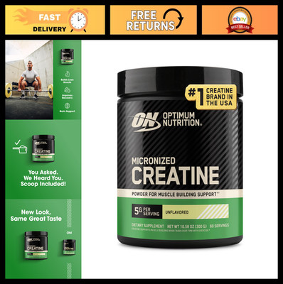Micronized Creatine Monohydrate Powder - 5g/Serving, Supports Strength & Recover