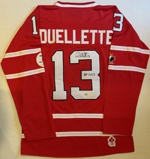 Caroline Ouellette Autographed/Signed "HOF 2023" Team Canada Red Jersey 2010 PSA