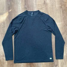 Vuori Long Sleeve Strato Tech Tee Blue size M