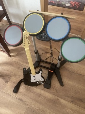 Zubehör Rock Band PS2/PS3/PC Guitar Hero Rock Band mit Spielen Top Zustand