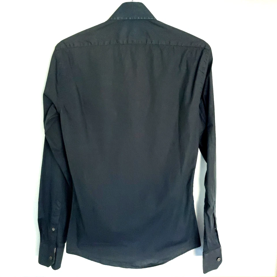 BURBERRY   Vintage BLACK Shirt   Cotton  Size Small  Unisex - Immagine 3 di 4