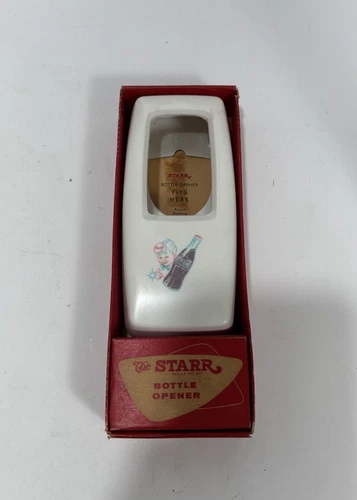 Vintage Coca-Cola 1950s The Starr Bottle Opener W/ Cap Catcher Feature NOS