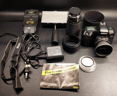 Nikon N70 Film Camera w/ Lens & Accessories Bundle Untested - READ