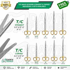 TC Surgical Medical Operating Mayo Scissors Straight & Curved German Grade