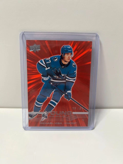 2025/26 Upper Deck Series 2 OUTBURST RED Young Guns Michael Misa /25