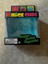 Nee Doh Nice Cube Super Solid Squish Blue Stress Toy New Factory Sealed