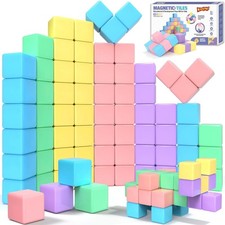 Magnetic Blocks 35PCS Magnetic Building Blocks for Toddlers 1-3 STEM Magnet Cube