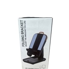 Folding Bracket Adjustable Angle Phone Holder Desktop Stand Black