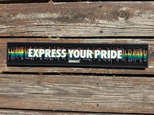 ABSOLUT VODKA EXPRESS YOUR PRIDE Bar Rail Rubber Mat 21" x 3.5" LGBT Gay Rainbow
