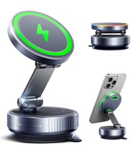 MagSafe Car Charger Mount, 15W Fast Wireless Charging Phone Holder, 108LB Vac...
