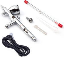 Elite Aerografo Pistola Doppia Azione Kit Aerografo a Gravità Aerografia Set FE-