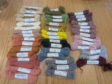 Vintage Lot Cewec Zephyr Wool Tapestry Yarn Denmark Lot Of 40+ NOS White Pink